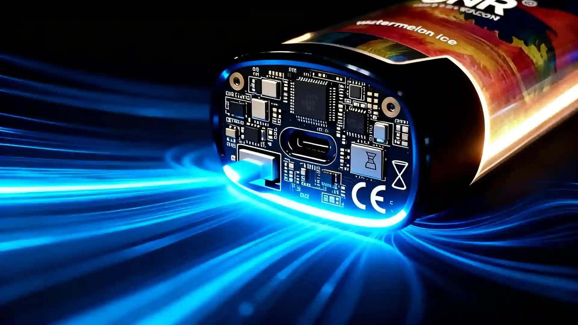 JNR Vape USB-C Ladeport und Sicherheits-Chip